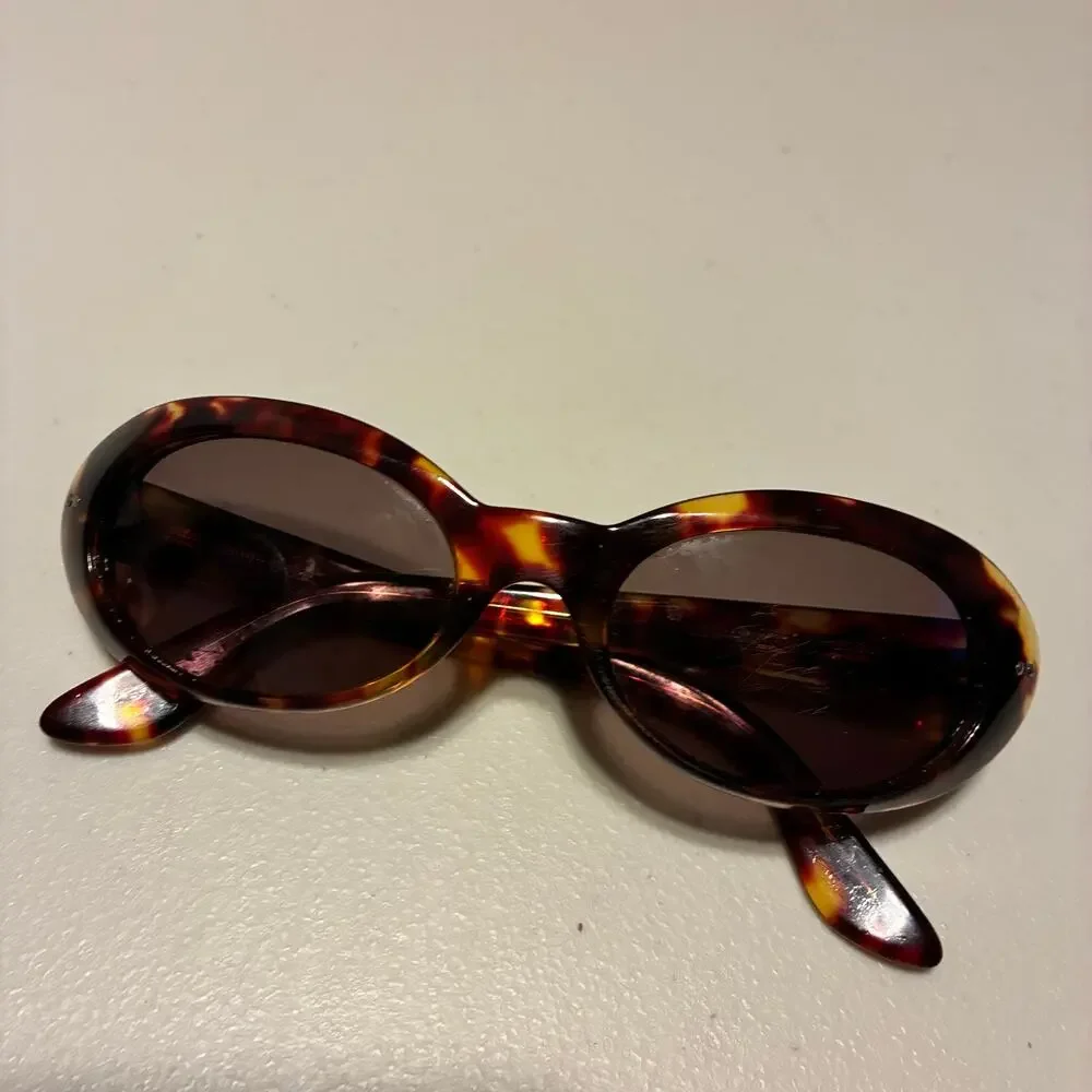 Vintage Gucci GG 2413/S 02Y Oval Tortoise Sunglasses Brown Made In Italy READ